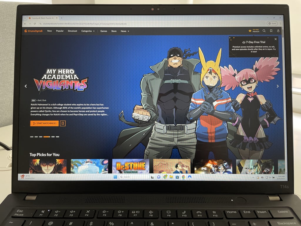 Streaming on Crunchyroll