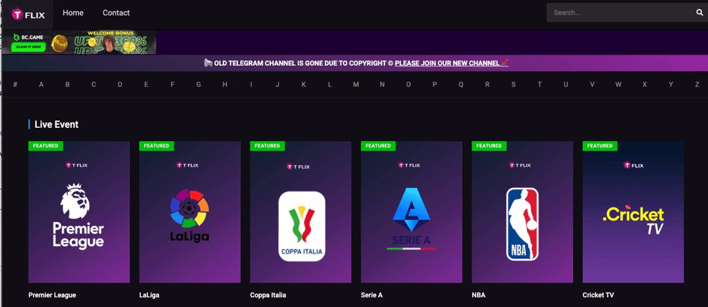 TV.tflix.app streaming banner
