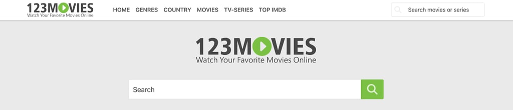 123Movies home page