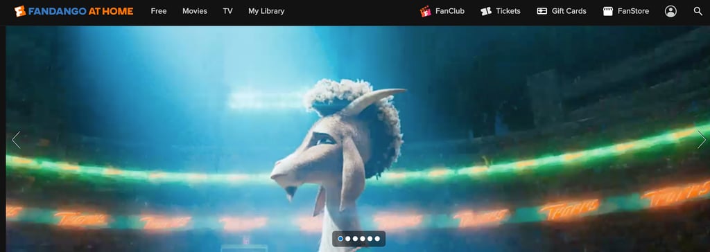 Fandango at Home home page