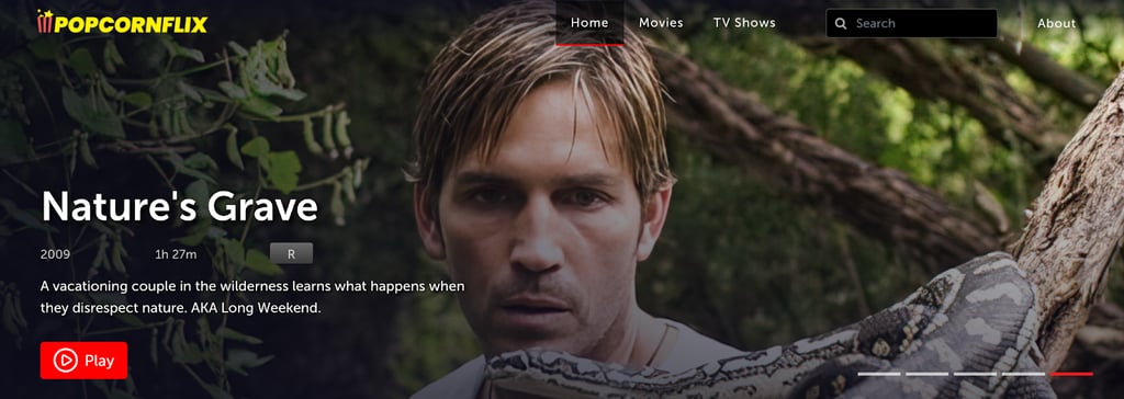 Popcornflix home page