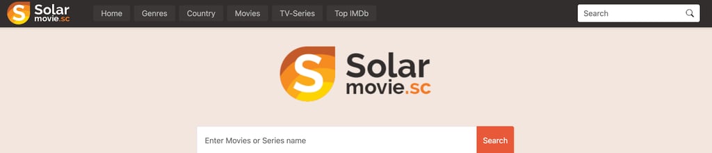 SolarMovie home page