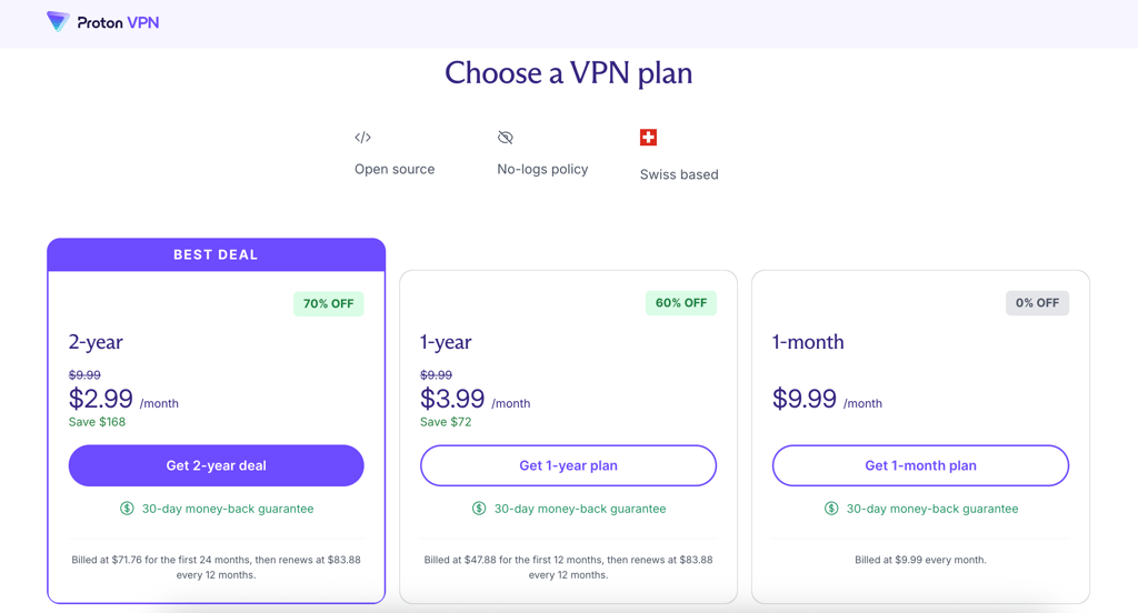 proton vpn march pricing