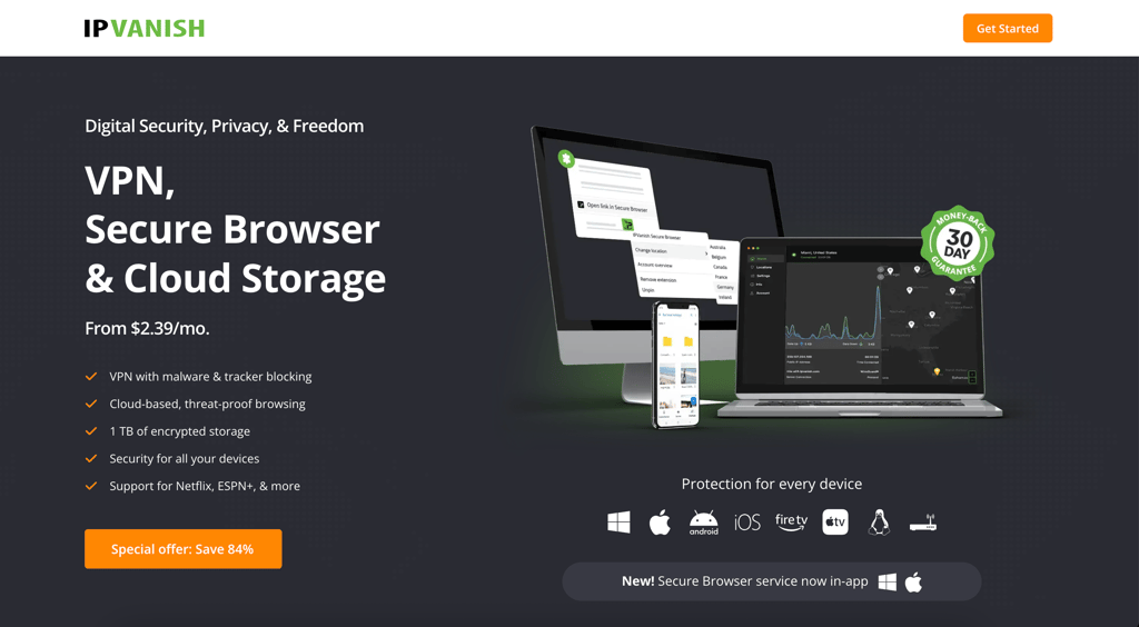 ipvanish landing page october 2026