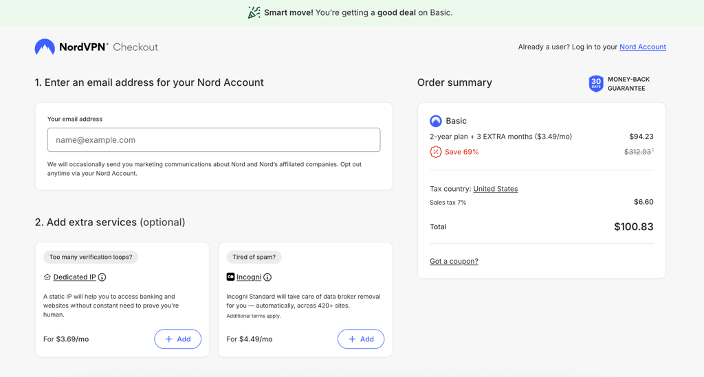 nordvpn checkout october 2026