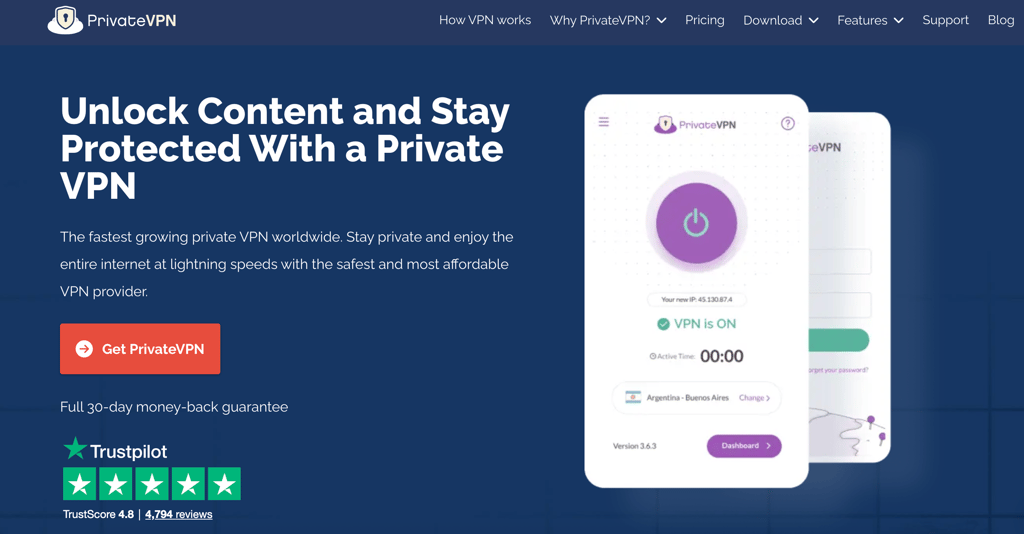 privatevpn landing page october 2026