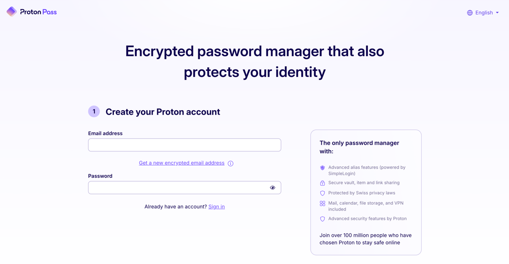 proton pass create account october 2026