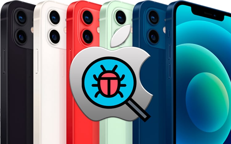 Colorful iPhones with bug
