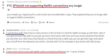 Reddit: NordVPN works with Netflix better than IPVanish