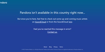 Geo-restrictions on Pandora