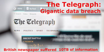 British newspaper *The Telegraph* suffered its first-ever gigantic Data Leak of 10TB of information