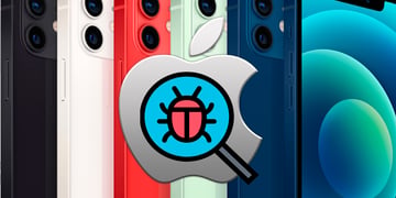 Colorful iPhones with bug