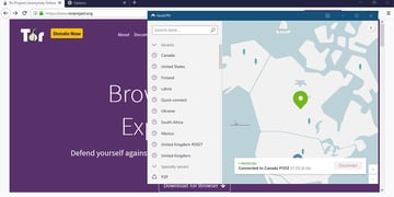 Using TOR via VPN