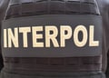 Interpol officer's back with logo visible